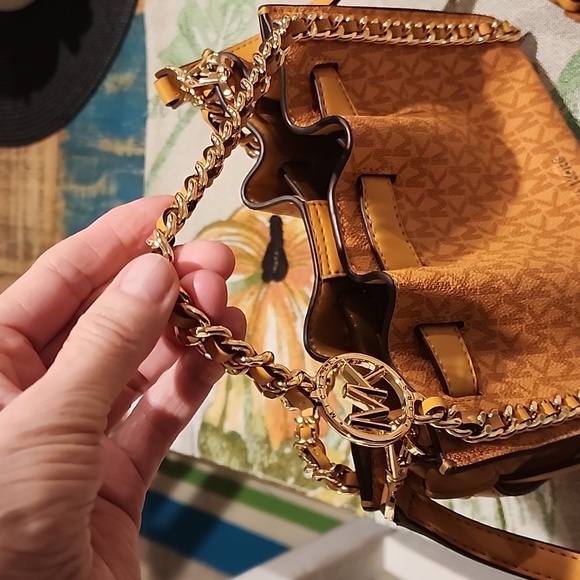 Mina Small Signature Logo Chain Crossbody - Picture 2 of 12